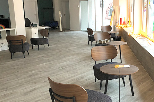 Innenansicht des Café Storch